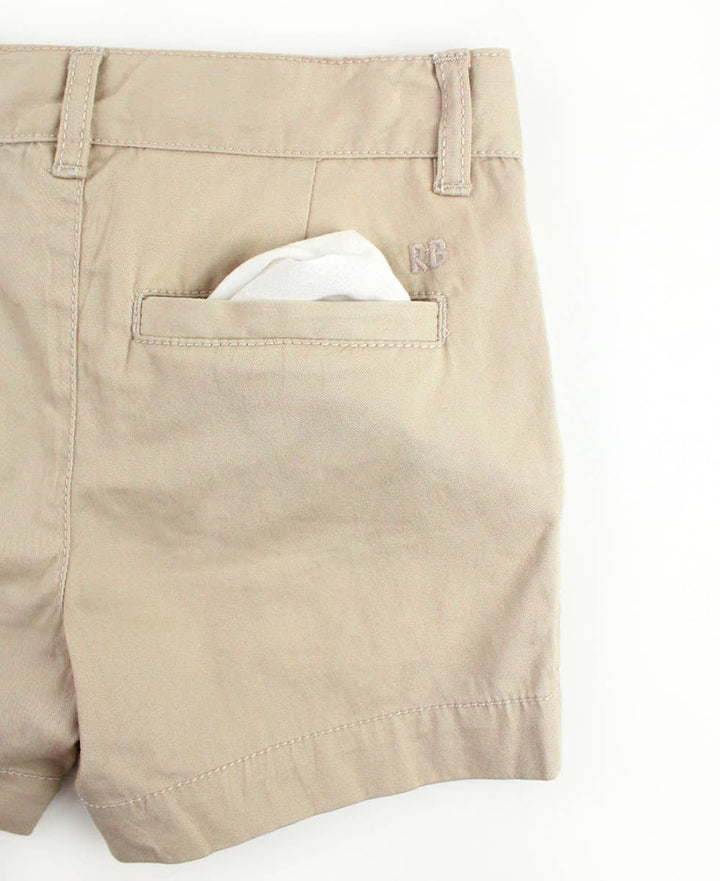 RuffleButts - Boys Khaki Stretch Chino Shorts