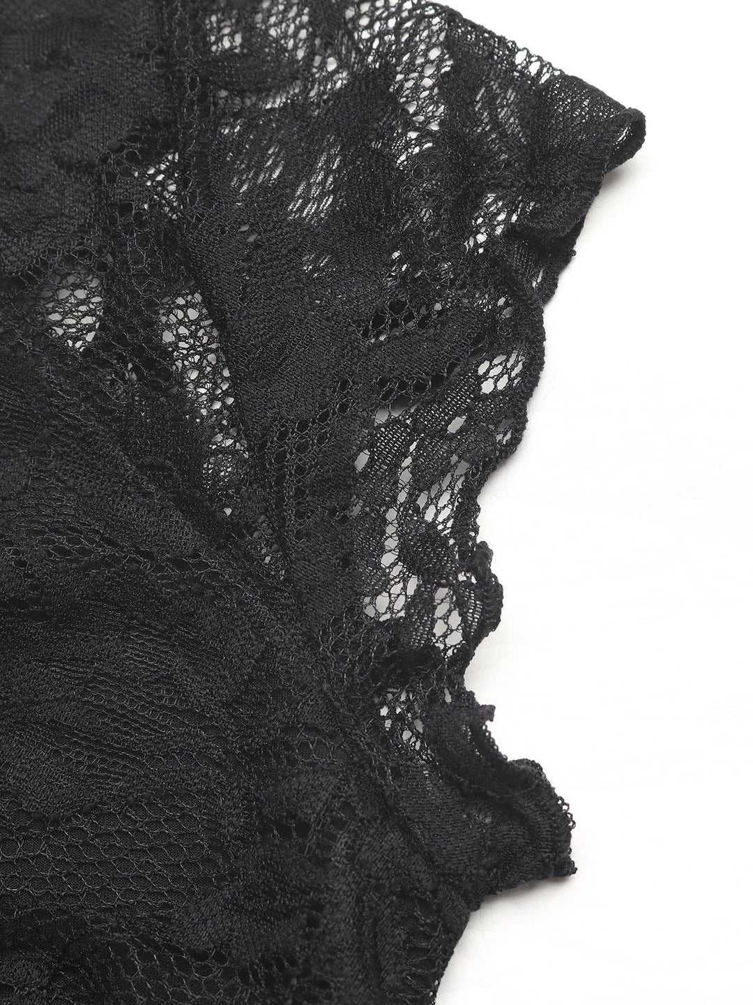 Summer Lace-Back Sheer Tee Slim  Trendy Top