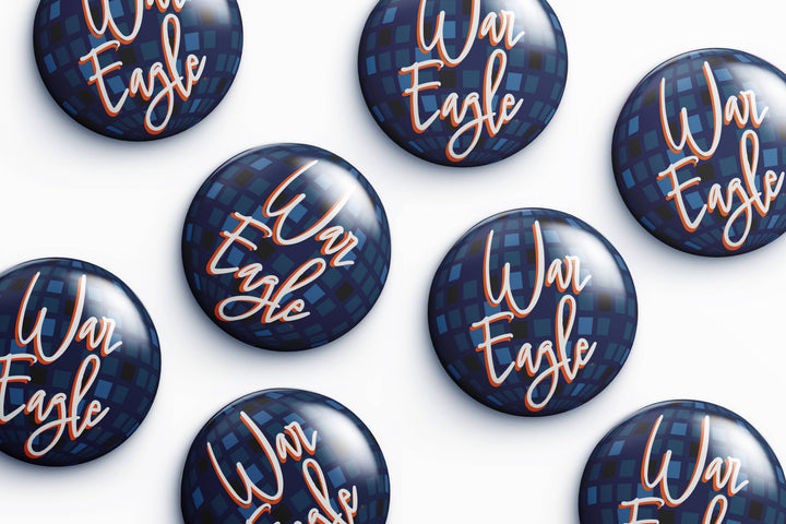 Auburn War Eagle Disco Button