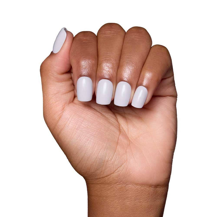 Glamnetic - Lilac Gray Press-On Nails | Short Squoval Solid Holiday