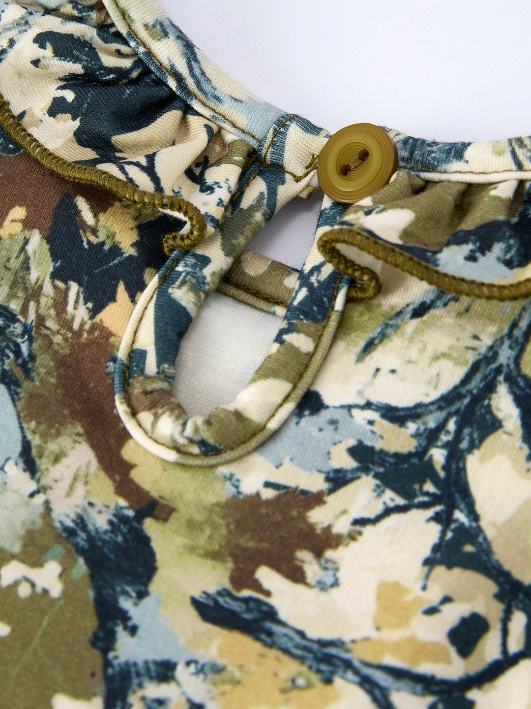 Rylee Faith Designs - Duck Smocking Embroidery Baby Girls Camouflage Romper