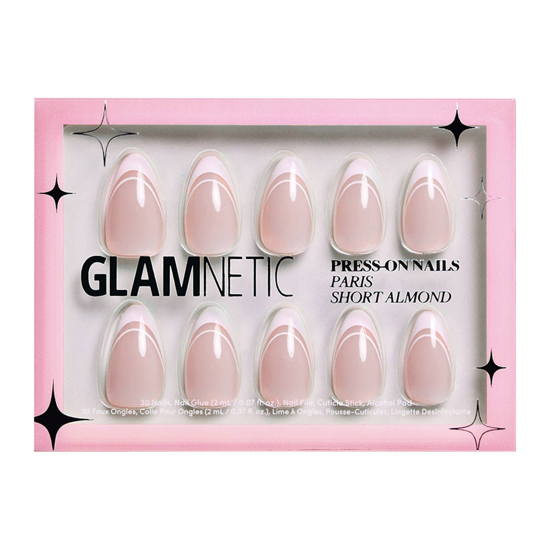 Glamnetic - Paris Press-On Nails | Classic French Tip Short Almond