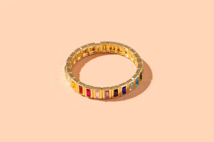 Taylor Elliott Designs - Enamel Stretch Bracelet - Earth Tone Colors -