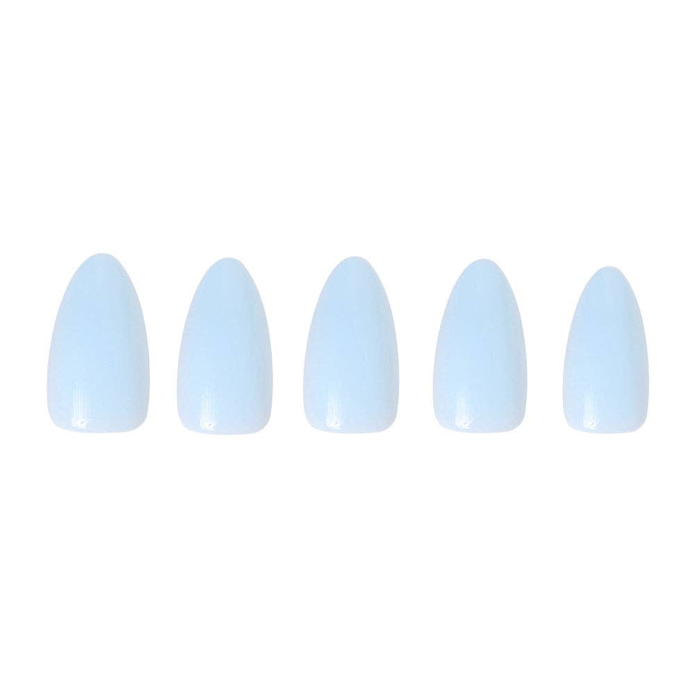 Glamnetic - Blueberry Milk Press-On Nails | Short Almond Spring Blue