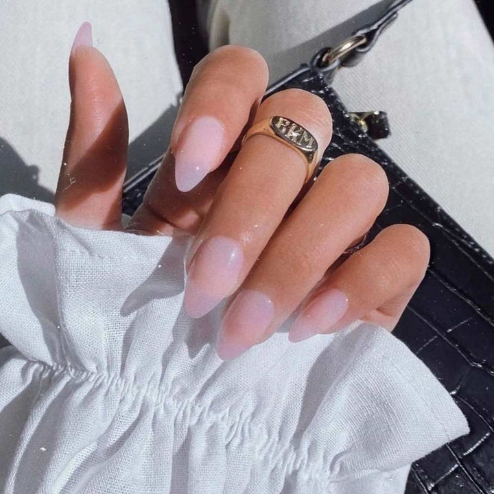 Glamnetic - Cloud 9 Press-On Nails|Semi-Transparent| Pink Jelly Finish