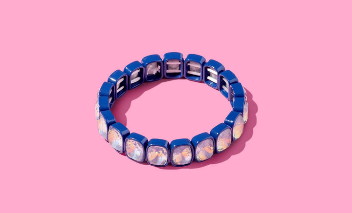 Taylor Elliott Designs - Enamel Stretch Bracelet - Square Gems - Layla -