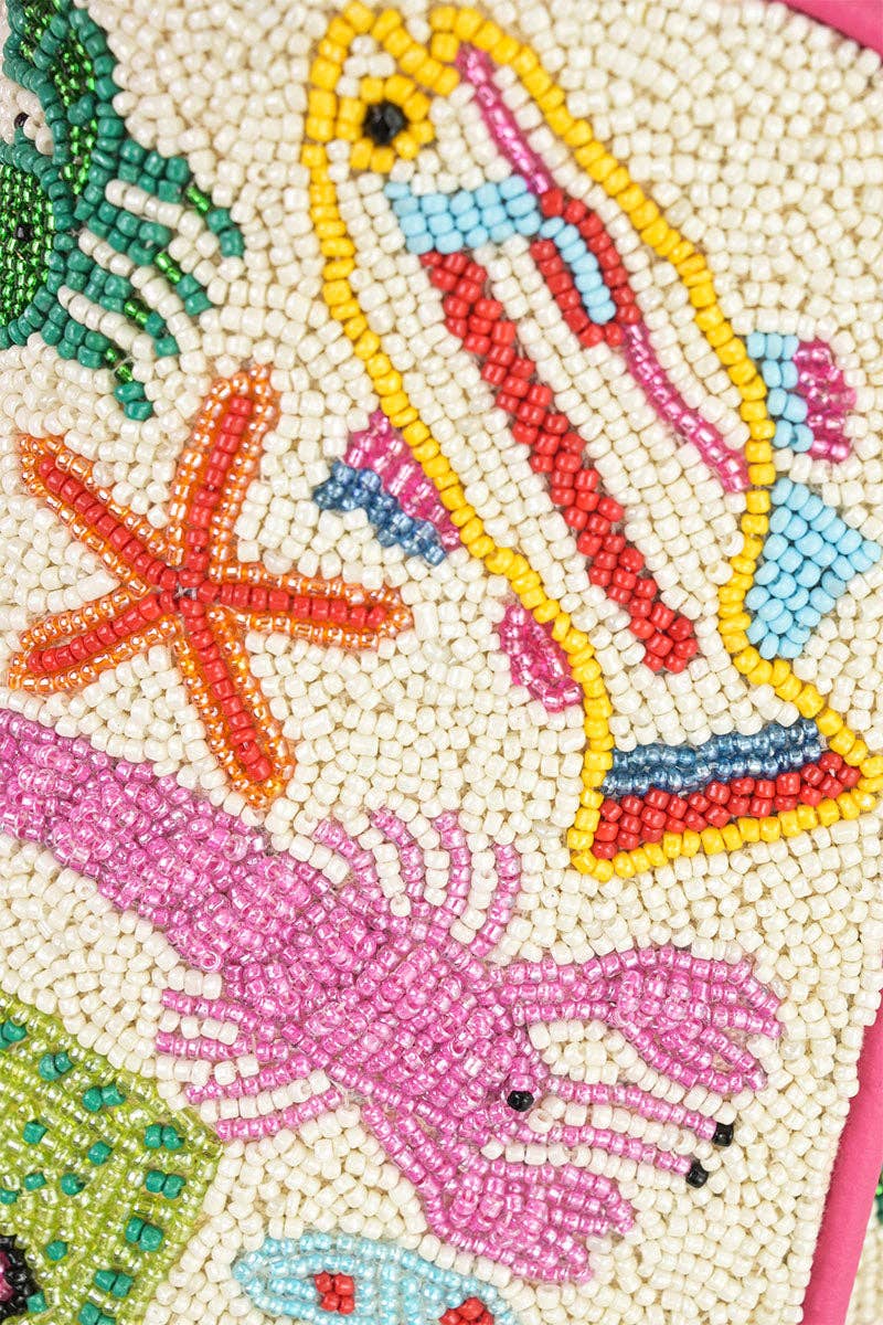 America &amp; Beyond - Underwater Tales Beaded Shoulder Bag
