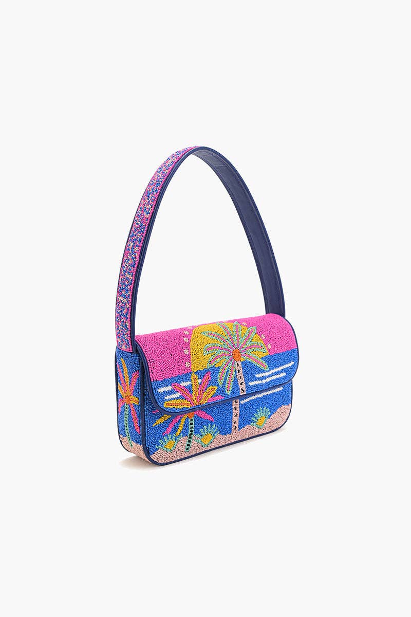 America &amp; Beyond - Tropical Sunset Beaded Shoulder Bag