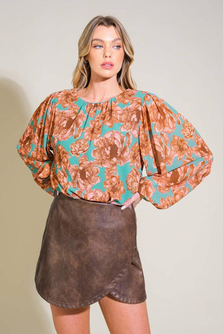 FLYING TOMATO - A printed woven top - IT13186