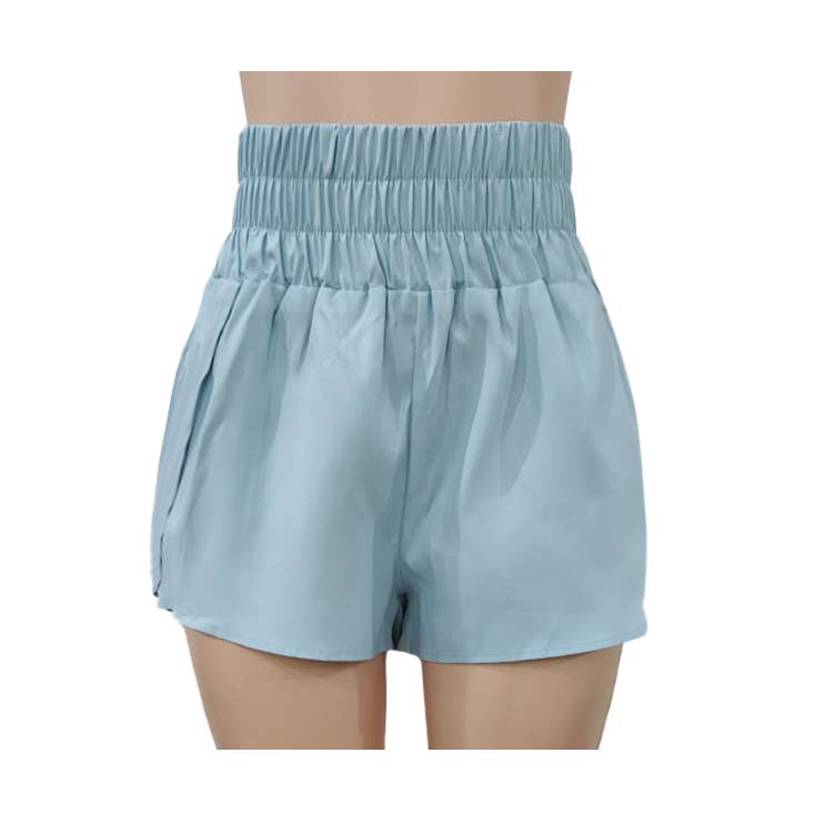 Elastic waist running shorts