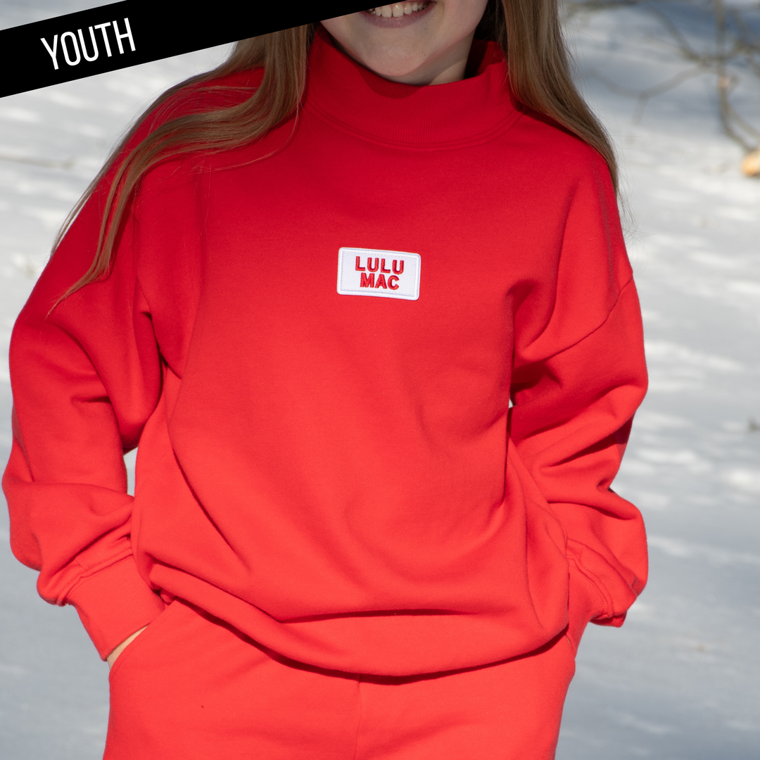 Girlie Girl Originals - KD-TP-1001 KID LONGSLEEVE TERRY CLOTH TOP-RED