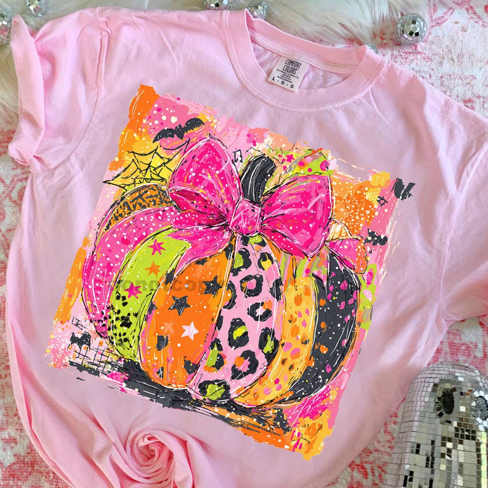 Trendy Transfers - Colorful Coquette Pumpkin DTF Heat Transfer