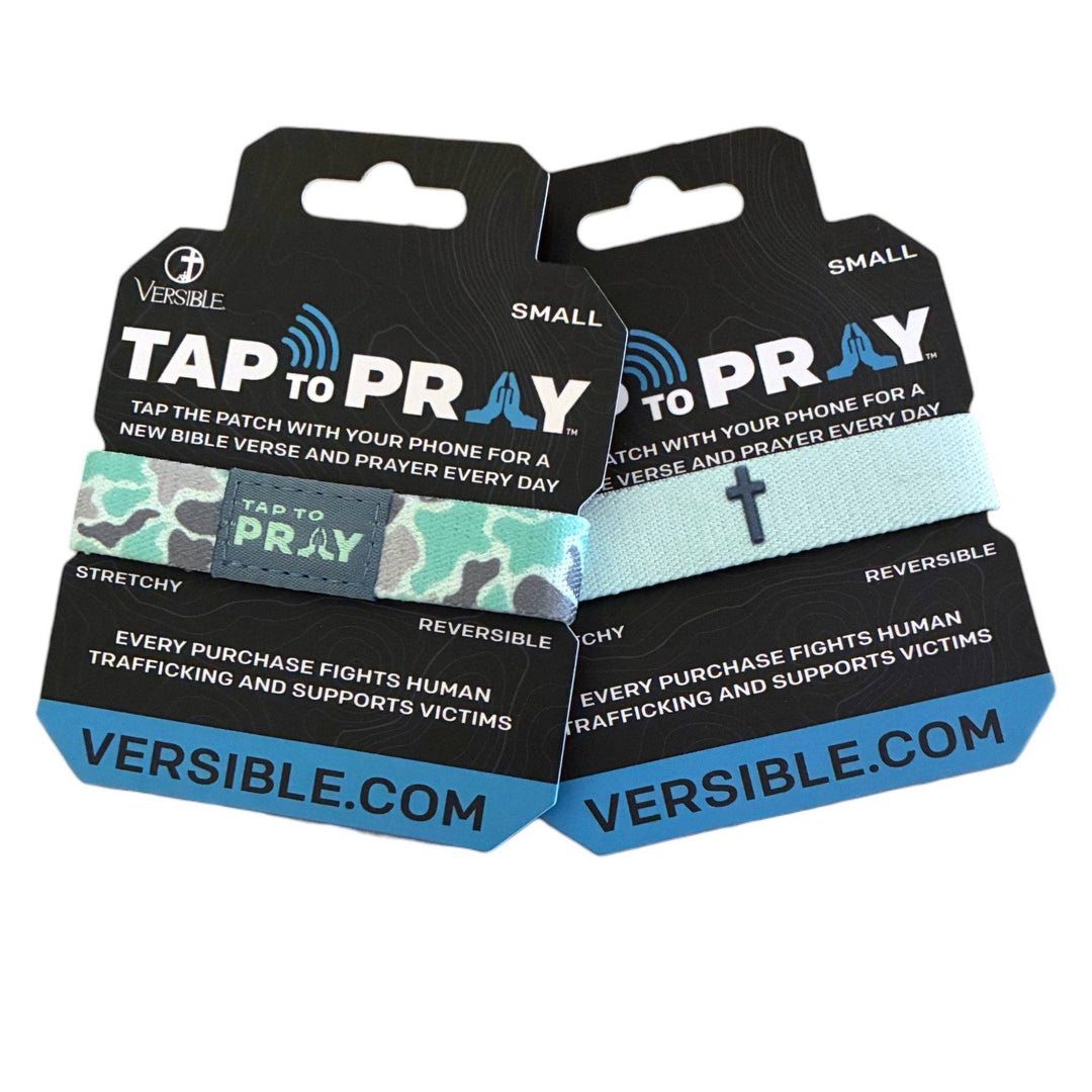 Versible - Tap To Pray® Wristband – River Rock Camo - Mint
