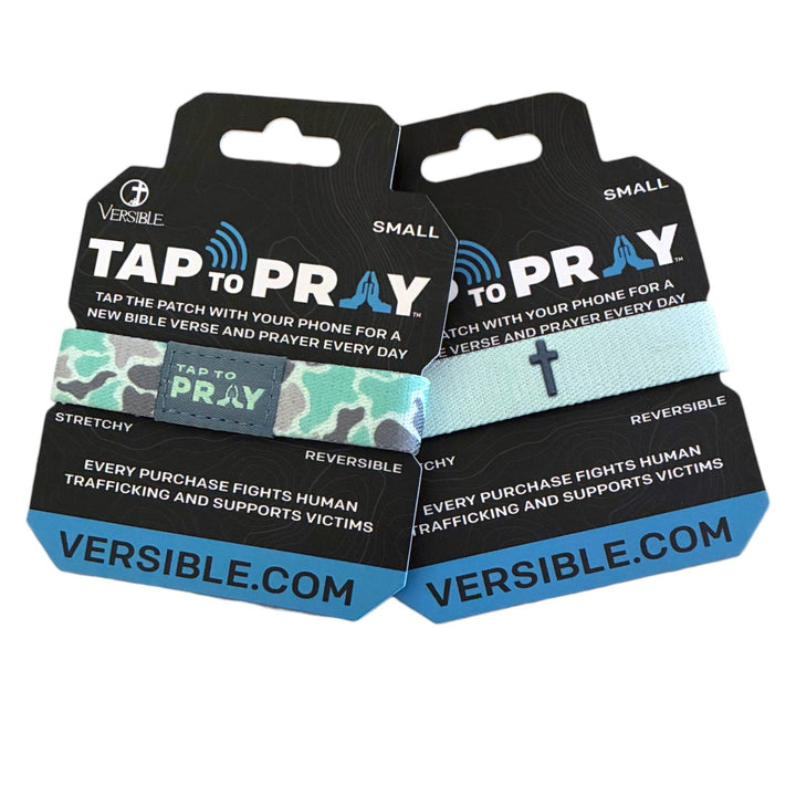 Versible - Tap To Pray® Wristband – River Rock Camo - Mint
