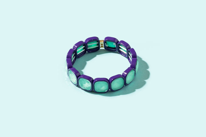 Taylor Elliott Designs - Enamel Stretch Bracelet - Earth Tone Colors -