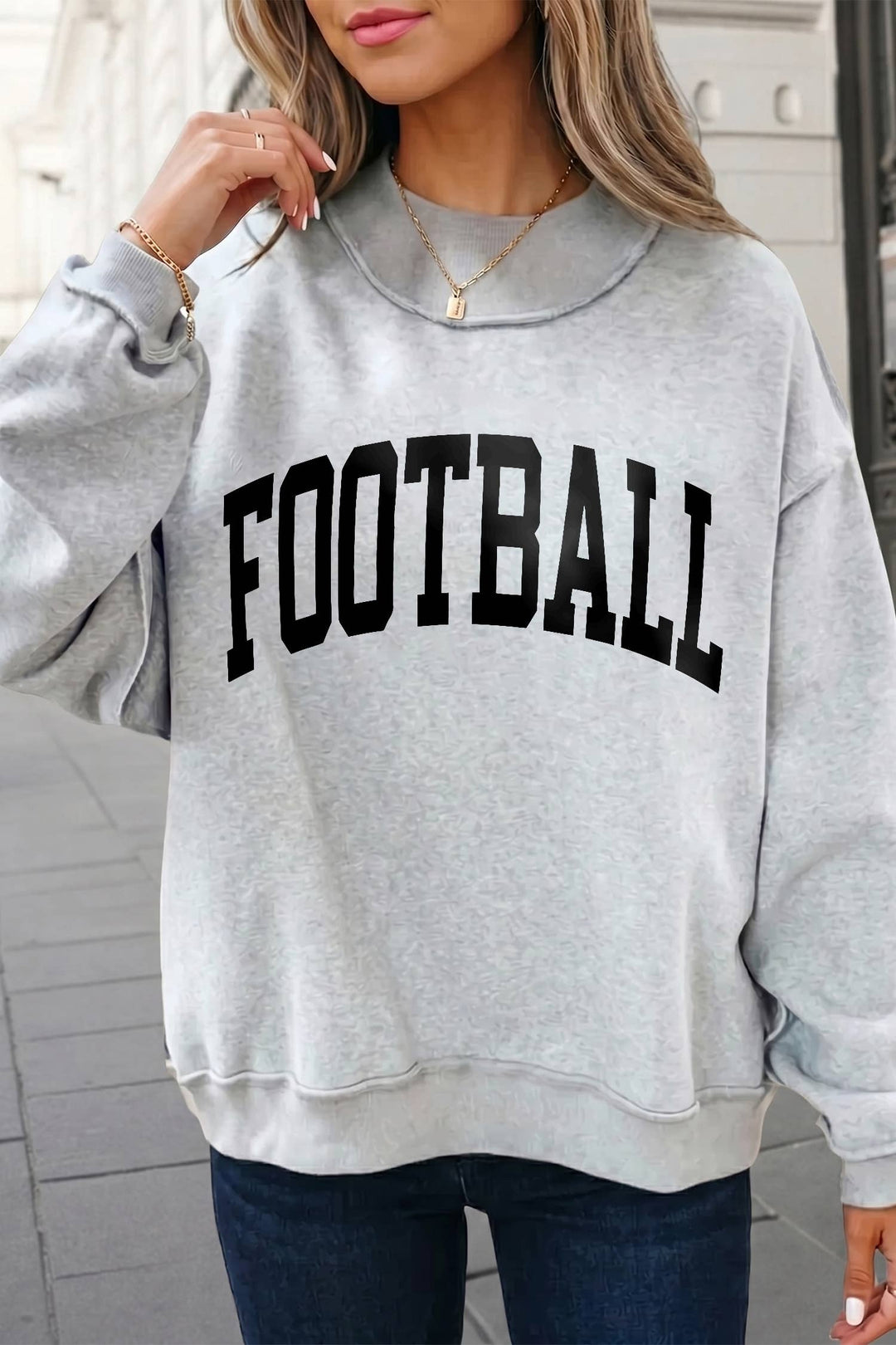 FOOTBALL GAMEDAY Mock Neck Reversible Sweatshirt |