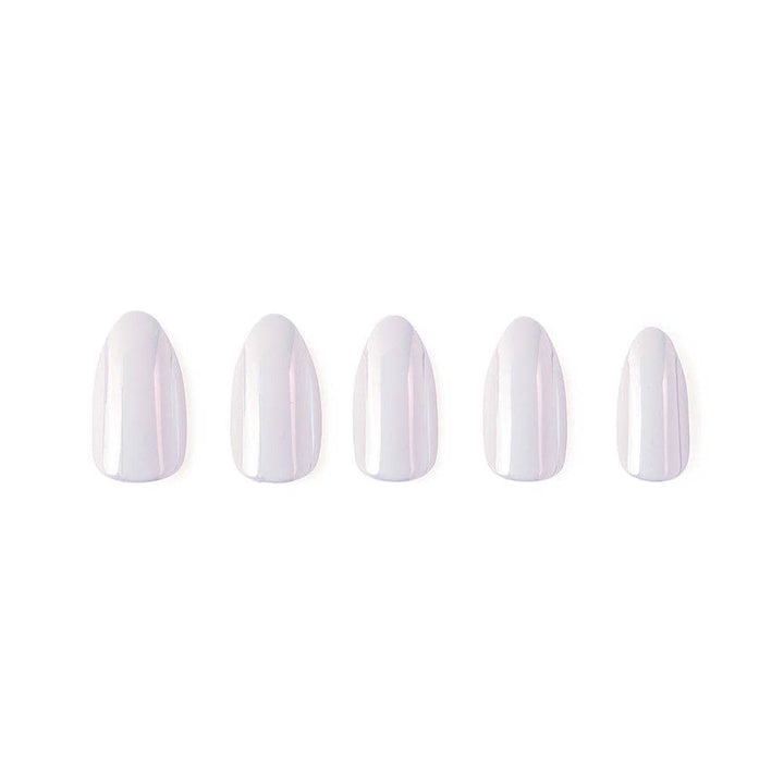 Glamnetic - Moonlight Press-On Nails|Pearlescent White| Short Almond