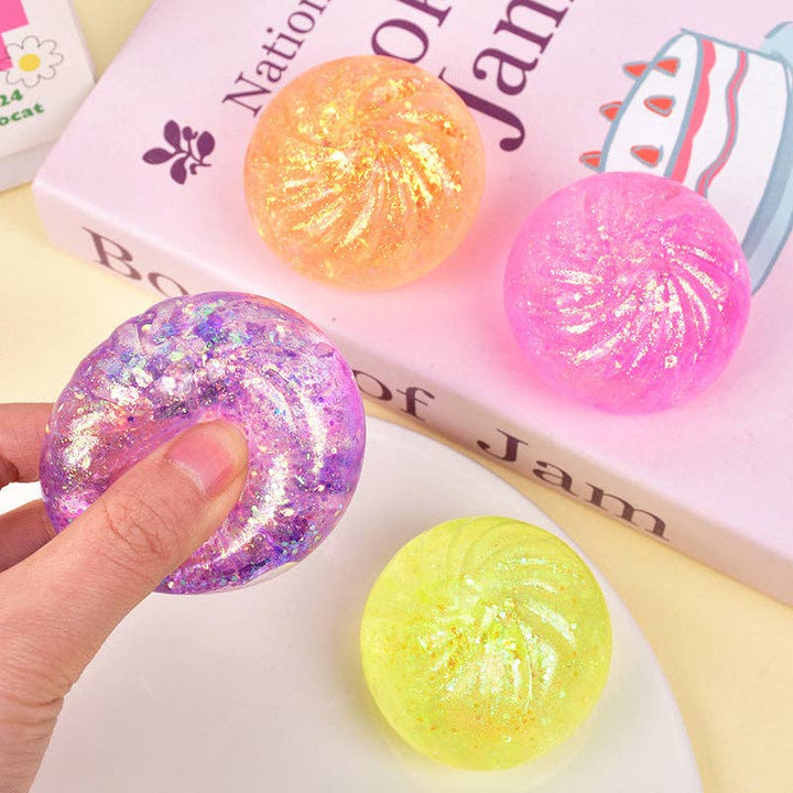 Glitter Squishy Dumpling Stress Ball Sensory Fidget Toy