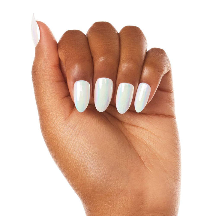 Glamnetic - Moonlight Press-On Nails|Pearlescent White| Short Almond