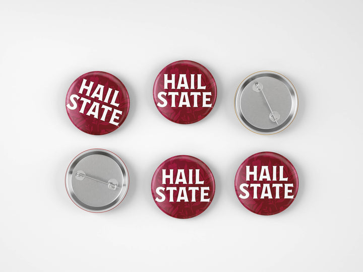 Mississippi State Hail State Floral Button
