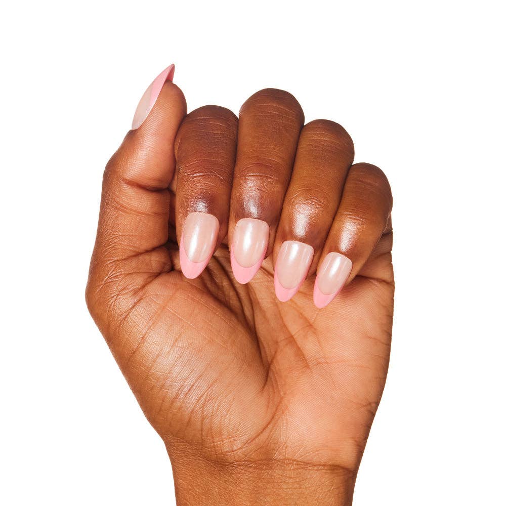 Glamnetic - Bubble Gum Glaze Press-On Nails|Pink French Tip|Pink