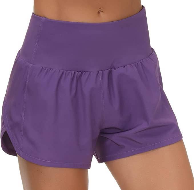 Rosa Clothing - Sports High-rise workout shorts with back zipper pocket