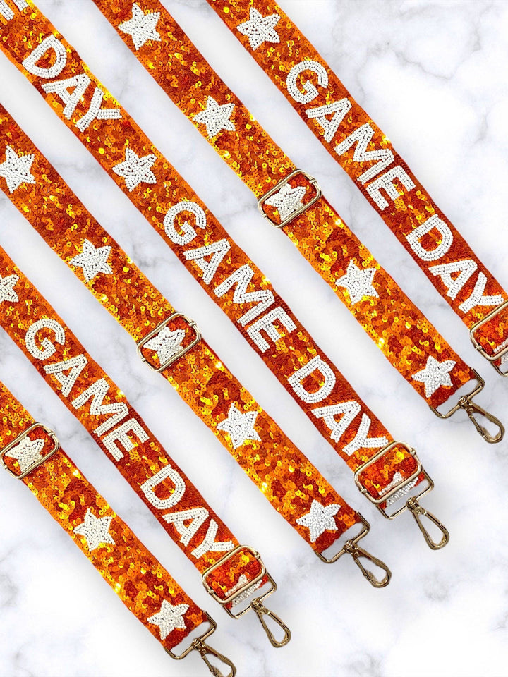 Red Adjustable Beaded Game Day Strap - STRAP ONLY