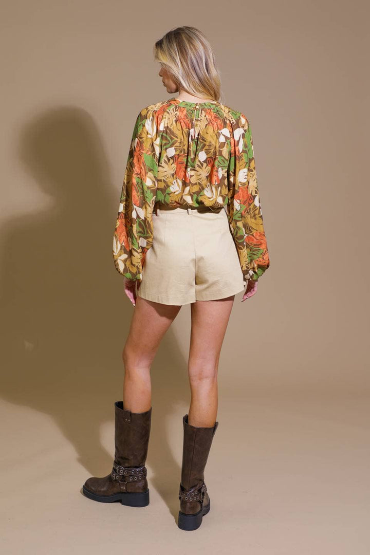 FLYING TOMATO - A printed woven top - IT13308