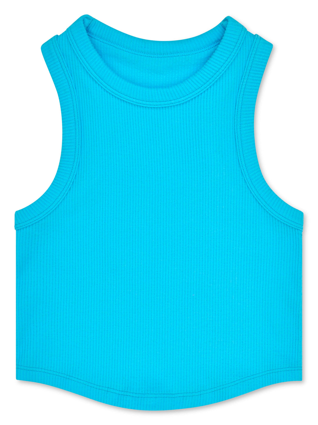 TURQUOISE CROPPED RACER BACK TOP (MED/LG)