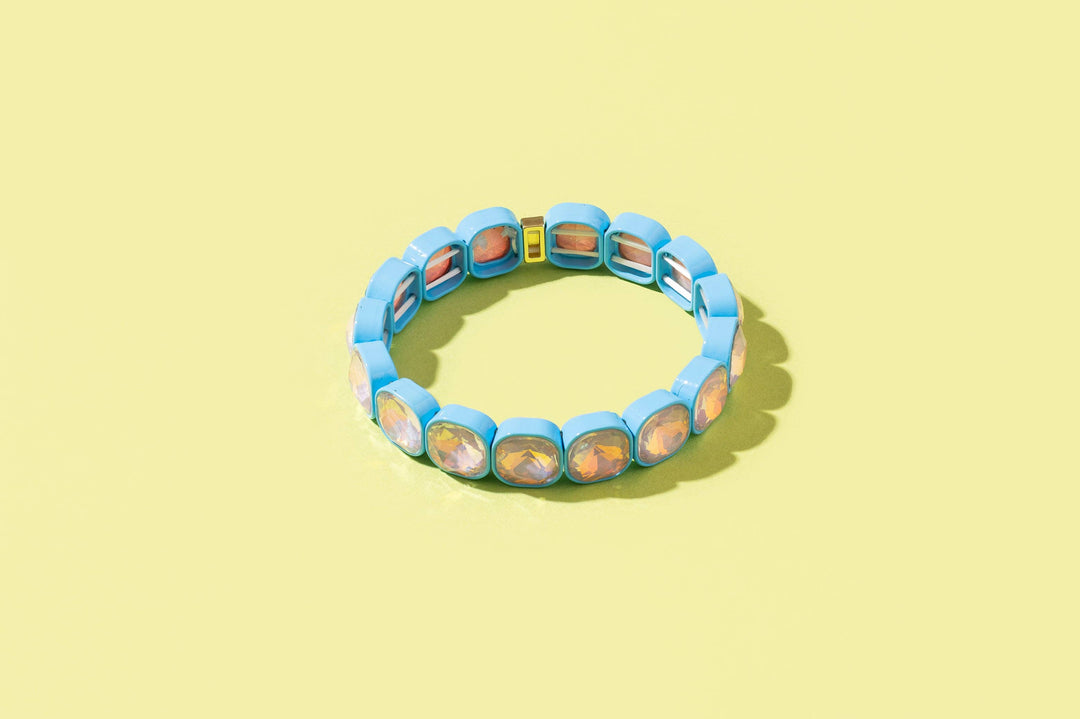 Taylor Elliott Designs - Enamel Stretch Bracelet - Earth Tone Colors -