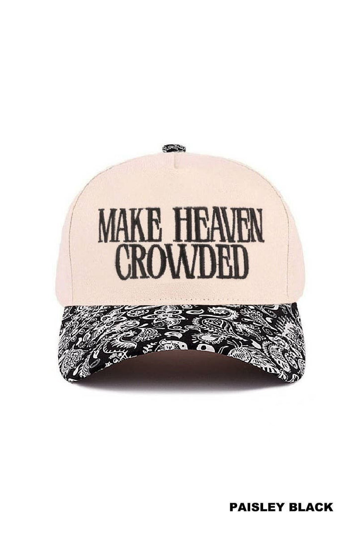 Make Heaven Crowded Two-tone Canvas Cotton Cap