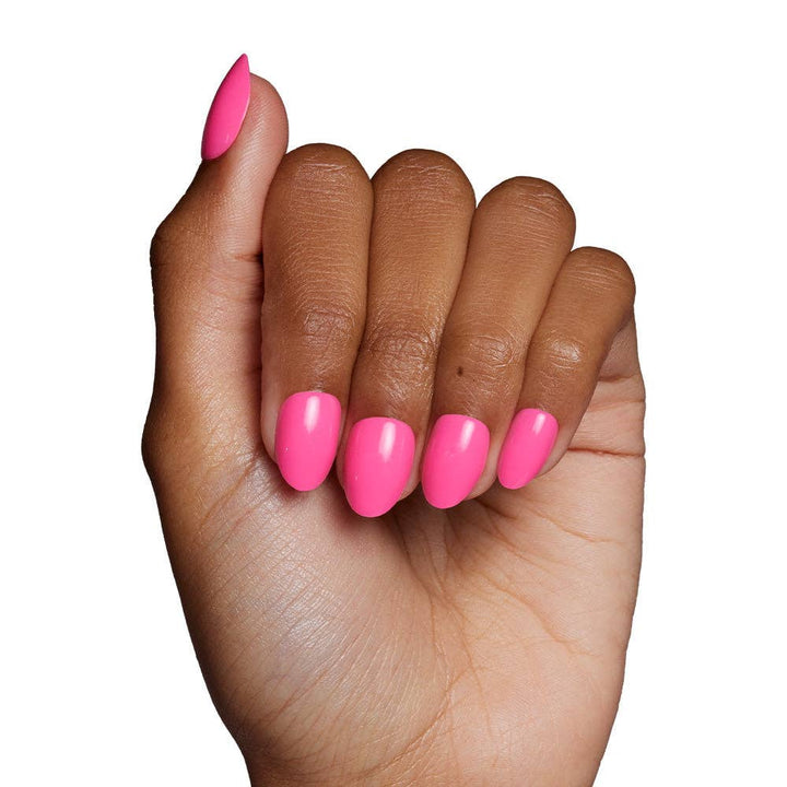 Glamnetic - Hot Pink Press-On Nails | Solid Nails | Short Oval Length