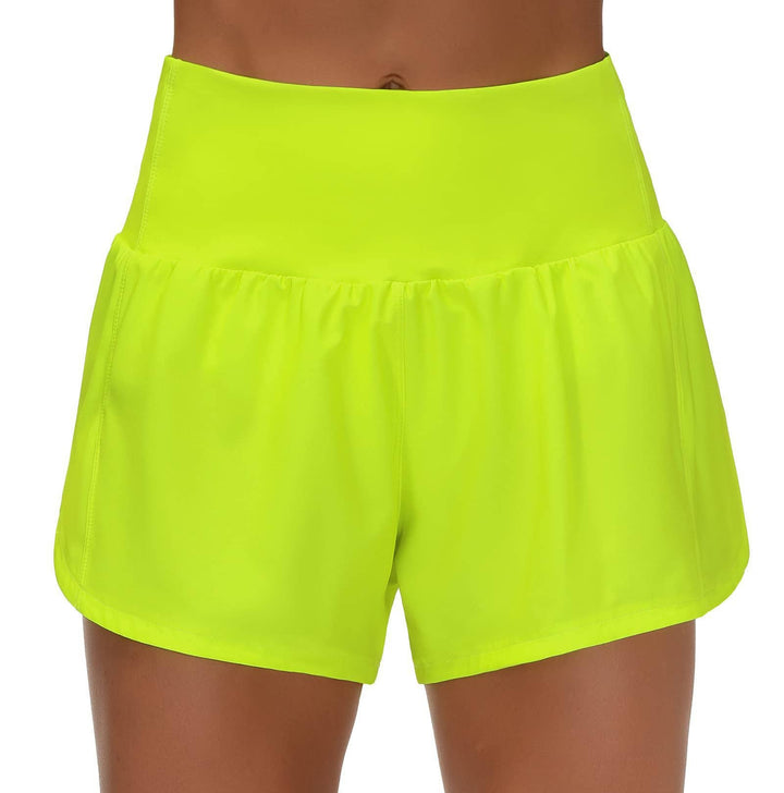 Rosa Clothing - Sports High-rise workout shorts with back zipper pocket