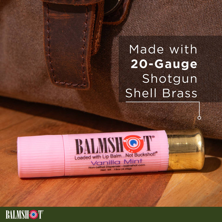 BALMSHOT Lip Balm - Shotgun Shell Lip Balm | Vanilla Mint | SPF 15