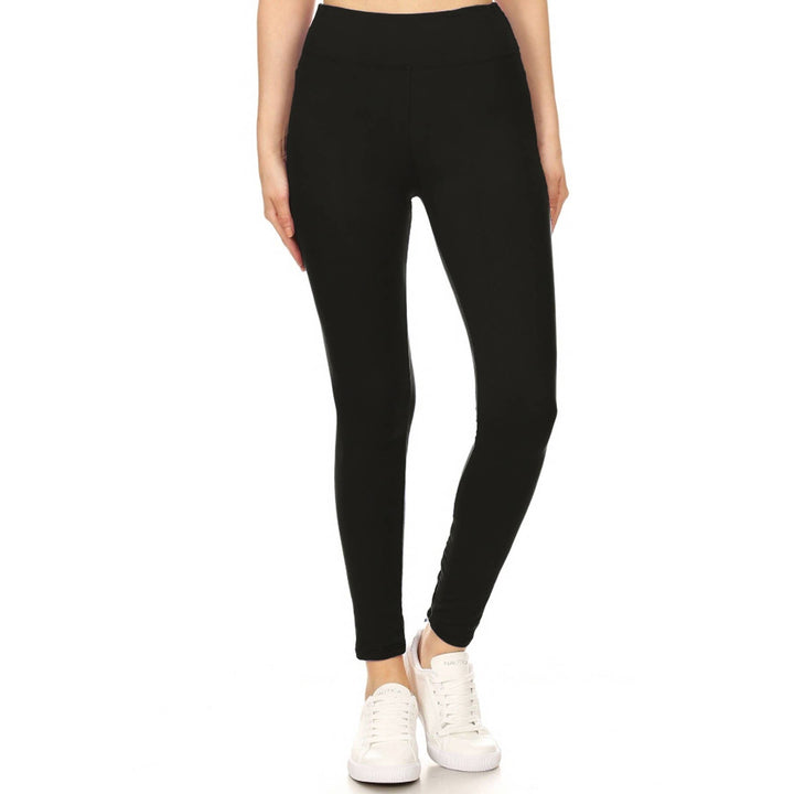 Leggings Depot - 3" Yoga Band Buttery Soft Solid Leggings (S-XL)