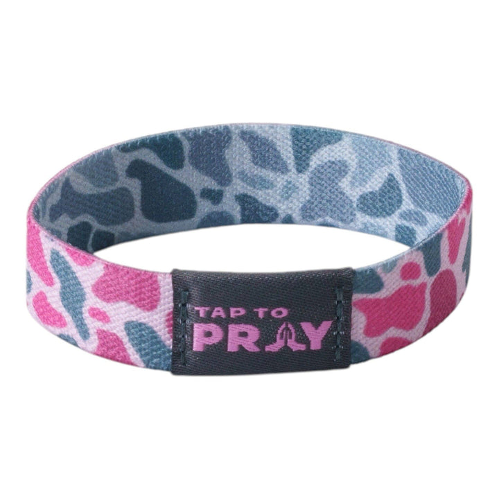 Versible - Tap To Pray® Wristband – River Rock Camo - Pink &amp; Ash