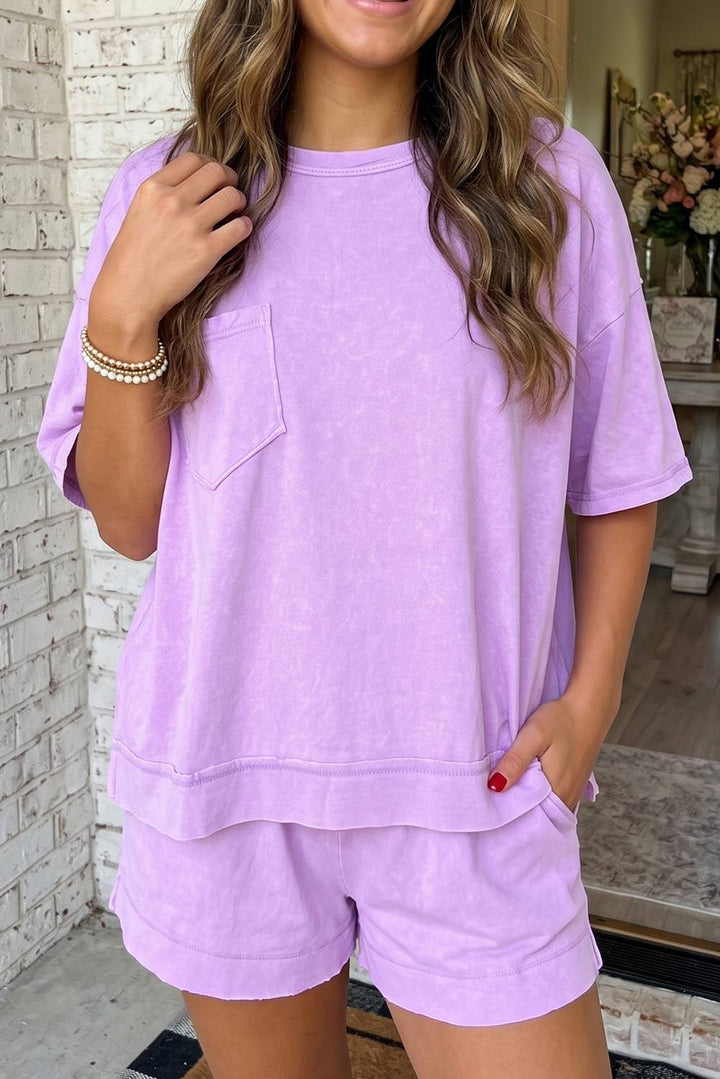 Patch Pocket Oversized Loungewear Set