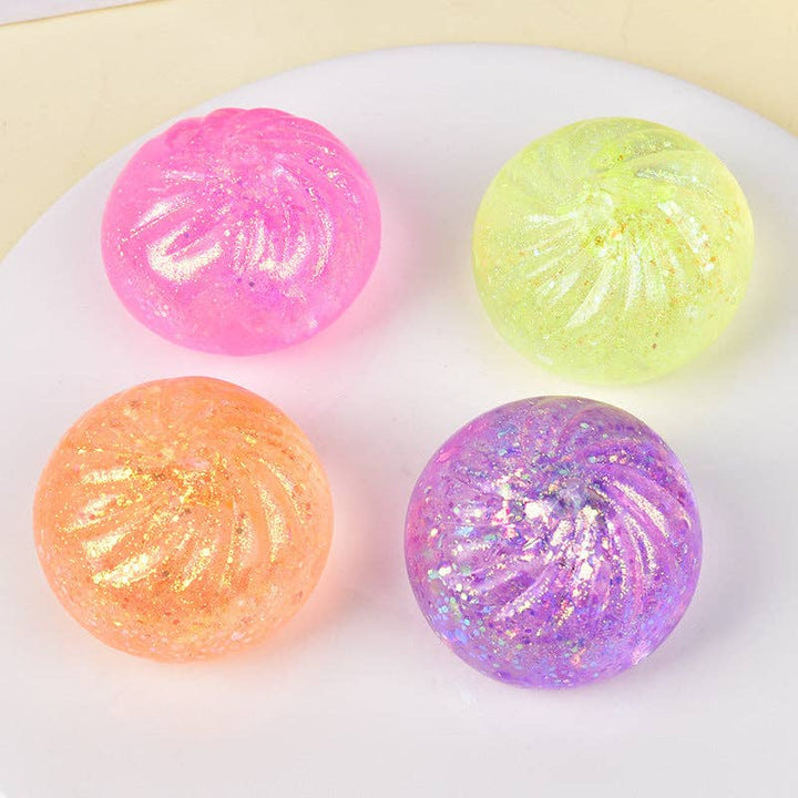 Glitter Squishy Dumpling Stress Ball Sensory Fidget Toy