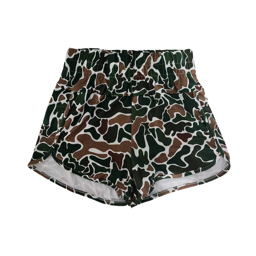 Rosa Clothing - Elasticated Camouflage Digital Print Shorts
