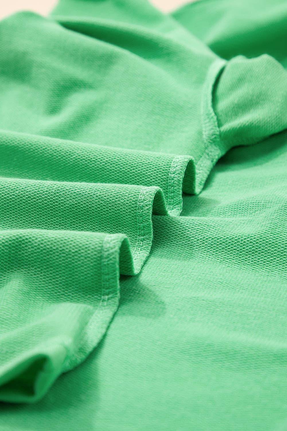 Green V Neck Lounge Set Drawstring Shorts 2 Piece