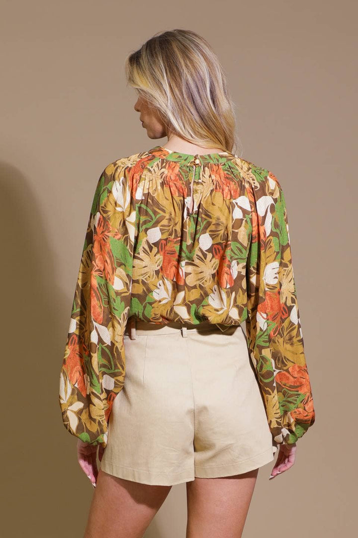 FLYING TOMATO - A printed woven top - IT13308