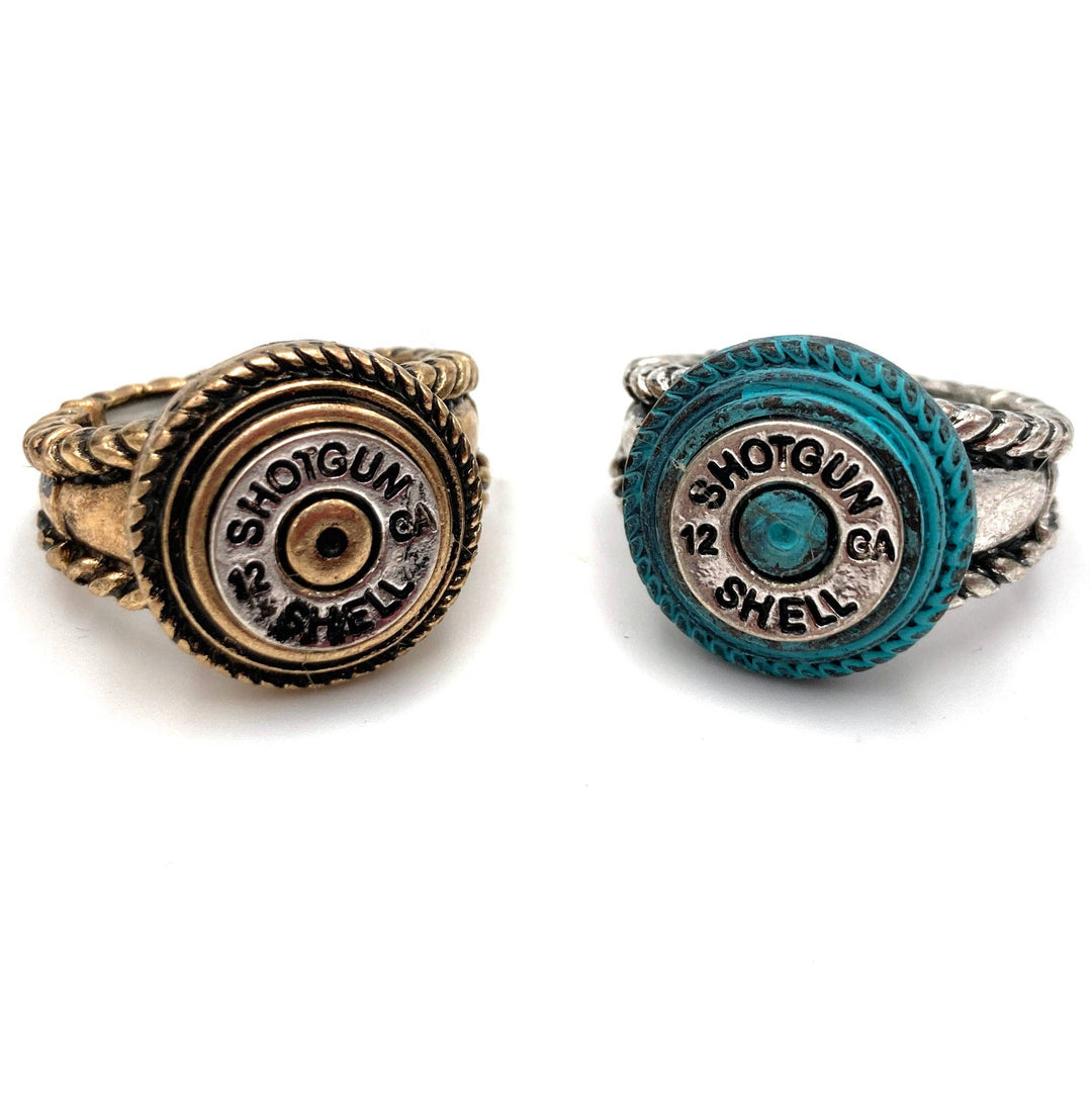 Lunar Deer - 12 GA Shotgun Bullet Shell Western Stretch Ring