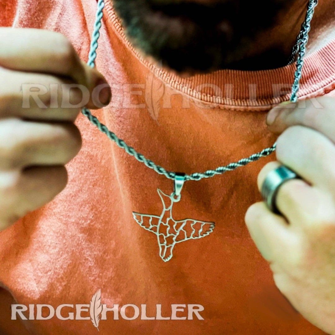 Camo Duck- Stainless Steel Necklace and Pendant 