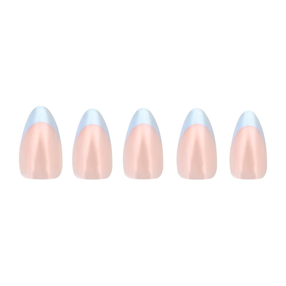Glamnetic - Blueberry Icing Press-On Nails | Baby Blue French Tip