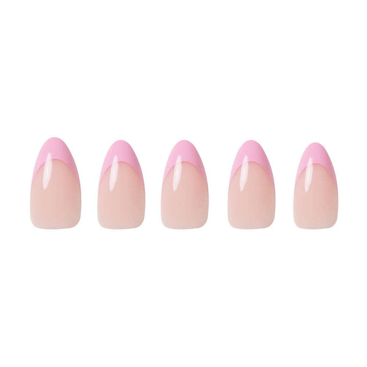 Glamnetic - Pink Macaron Press-On Nails | Pink French Tip | Short Almond