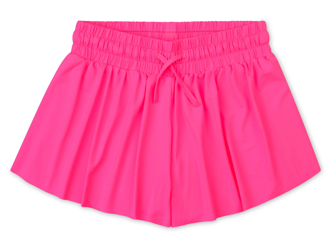 Hot Pink Butterfly Shorts (Youth Medium (10-12))
