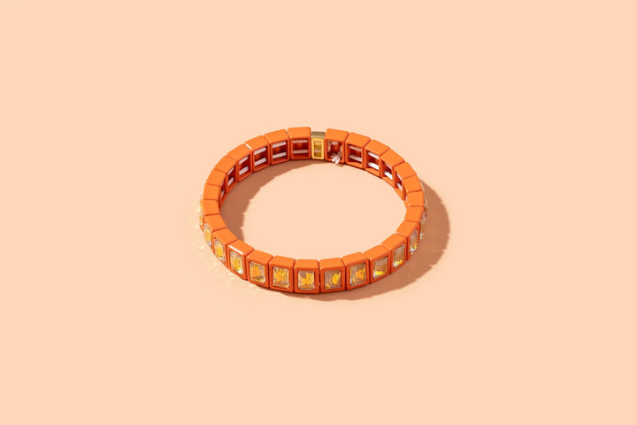 Taylor Elliott Designs - Enamel Stretch Bracelet - Earth Tone Colors -