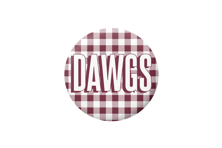 Mississippi State Gingham Dawgs Button