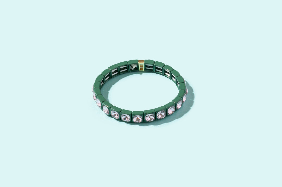 Taylor Elliott Designs - Enamel Stretch Bracelet - Earth Tone Colors -