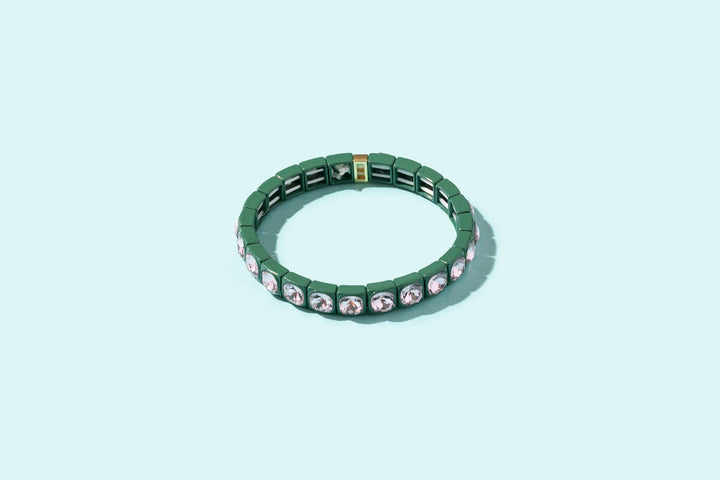 Taylor Elliott Designs - Enamel Stretch Bracelet - Earth Tone Colors -